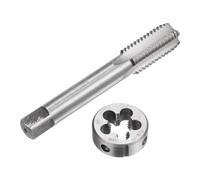 2pcs Tap and Die Set, 5/8-11 UNC Left Hand Thread Tap & Round Die, Tapping Threading Tool Tap & Die Kit for Nut Screw Bolt Thread Repair
