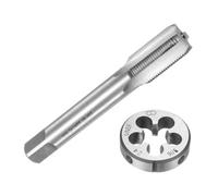 2pcs Tap and Die Set, Metric 9/16-24 UNEF Thread Taps & Round Die, Tapping Threading Tool Tap & Die Kit for Nut Screw Bolt Thread Repair