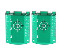 2Pcs Target Plate, ABS Magnetic Floor Card Level Plate with Reflective Film, Inch Centimeter Scale, for Alignment Level, Measurement