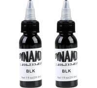 2PCS Tattoo Ink Black, Tattoo Practice Pigment Dyna mic Black Tattoo Ink, Tattoo Supplies for Colouring and Mixing, Lining, Shading, Vibrant, Vegan, Tribal and Blending, Safe and Long Lasting
