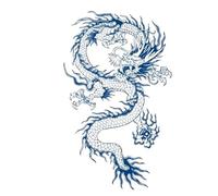 2pcs Tattoo Sticker Jellyfish Planet Feather Snake Large Pattern Water Transfer Tatoo(004)