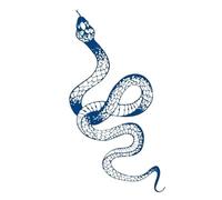 2pcs Tattoo Sticker Jellyfish Planet Feather Snake Large Pattern Water Transfer Tatoo(005)