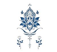 2pcs Tattoo Sticker Jellyfish Planet Feather Snake Large Pattern Water Transfer Tatoo(007)