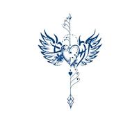 2pcs Tattoo Sticker Lasts For 7-15 Days Small Size Semi Permanent Temporary Tattoos Sticker(007)