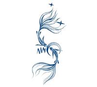 2pcs Tattoo Sticker Lasts For 7-15 Days Small Size Semi Permanent Temporary Tattoos Sticker(009)