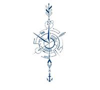 2pcs Tattoo Sticker Lasts For 7-15 Days Small Size Semi Permanent Temporary Tattoos Sticker(010)