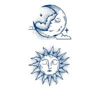 2pcs Tattoo Sticker Lasts For 7-15 Days Small Size Semi Permanent Temporary Tattoos Sticker(016)