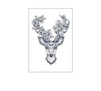 2Pcs Tattoo Stickers Semi-Permanent Waterproof Plant Lasting 15 Days Large Flower Arm Non-Reflective Herbal Temporary Tattoo Tattoo Sticker Fake Tattoo