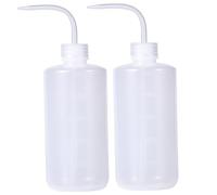 2PCS Tattoo Wash Bottle 500ml/17oz Safety Tattoo Squeeze Bottle with Scale Plastic Squeeze Water Bottles for Liquids, Succulent Watering, Irrigation Tattoo Squeeze Bottle Lab Wash Bottles Wash Bottle
