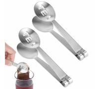2Pcs Tea Bag Squeezer Tongs, Stainless Steel Tea Bag Holder Tea Tongs Strainer Clip Spoon for Gripping Tea Bags Ice Sugar Cubes, Tea Accessories for Tea Lovers