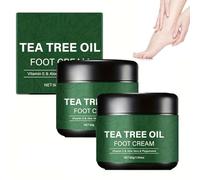 2PCS Tea Tree Oil Foot Cream, Tea Tree Oil Foot Balm, Tea Tree Foot Moisturizer for Dry Cracked Heels and Feet, Foot Cream to Repair, Soften & Renew Dry, Rough Feet, 50g