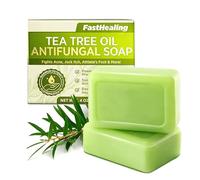 2Pcs Tea Tree Soap Bars, Natural Wash Soaps with Purifying Properties, Deeply Moisturize and Gently Cleanse Skin for a Refreshing Feel, Body and Facial Cleanser