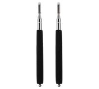 2pcs Teacher Pointer Black Stainless Steel Sponge Non Reflective Tip