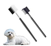 2pcs Tear Stain Removal Comb Double-Sided Dog Eye Comb Brush Dog Tear Stain Remover Puppy Cat Eye Remover Crust And Mucus Dog Tick Removal Tool For Helping Animals Remove Stains For Dogs Cats Rabbits