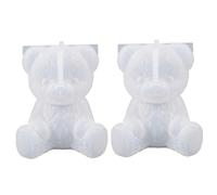 2PCS Teddy Bear Mold 3D Teddy Bear Silicone Mold Reusable Animal Silicone Moulds for Candle, Soap, Epoxy Resin Casting, Fondant, Chocolate, Cake Decoration