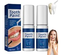 2PCS Teeth Whitening Paint,Professional Tooth Paint Enamel for Instant Stain Removal,Teeth Bleach & Whitener with Polishing Paste,Fast-Acting Formula for a Bright White Smile,Tooth Enamel Paint