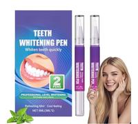 2PCS Teeth Whitening Pen, Teeth Whitening Essence Serum Gel Pen for Fast & Effective Stain Removal, Reduce Yellowing, Improve Dental Brightening, Compact & Travel-Friendly