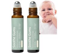 2pcs Teething Clam Roller,Soothing Teething Roller with Ball Design,Natural Ess/ential Oil for Teeth,Reduce Discomfort,Gentle Formula for Teeth,Rapid Absorption,Refreshing,Soothing&Non-Irritating