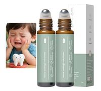 2PCS Teething Relief Roller with Natural Tooth Eruption Pain Essence Oil - The Calm Roller for Infa/nt Teething, Unique Ball Design,Refreshing&Soothing Gel,Mild&Non-Irritating to Reduce Discomfort