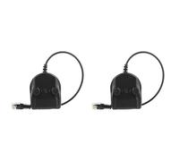 2PCS Telephone Training Adapter Y Splitter for Headset, Crystal Headset Telephone Training Box Splitter Adapter Headset Phone Splitter Extension Cable