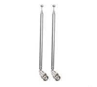 2pcs Telescopic BNC Antenna 7 Section VHF UHF Scanner Aerial 25-1300MHz for Radio Receiver