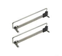 2Pcs Telescopic Clothes Rods Retractable Pull-Out Hanger for Closets Adjustable Iron Wardrobe Rail Extendable Hanging Bar Silver 250-500mm(400mm)