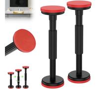 2Pcs Telescopic Quick Support Rod, 18-44cm Adjustable Telescopic Pole Bracket 3rd Hand Support System Plasterboard Prop, Supports Up to 200kg Nylon Bed Slats Legs Furniture Feet for Cabinet Sink Sofa