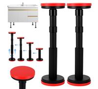 2Pcs Telescopic Support Rod 18-44cm Quick Adjustable Support Pole Extension Rod, 3rd Hand Support System, Non-Slip High Hardness Nylon Universal, Heavy Duty 200kg, Cabinet Lifting Bracket Support