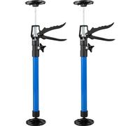 2PCS Telescopic Support Rod, Adjustable Third Hand Support Rod Heavy Duty 40KG Capacity Telescopic Support Pole Anti Slip Door Frame Strut Telescopic Prop for Plasterboard Drywall (Blue, 50-115cm)