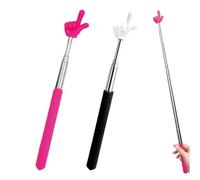 2Pcs Telescopic Teacher Pointer, Extendable Pointers Stick, Retractable Finger Pointer Stick,Mini Classroom Pointers for Lecture Office Elementary School Kindergarten Teacher (Pink+Black)