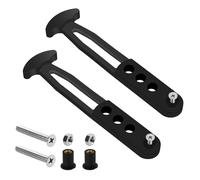 2pcs Telescoping Ladder Rubber Strap, Boat Ladder Strap with 4 Adjustable Mounting Holes Boarding Fixed Lock Belt Secure Retaining Latch Band for Pontoon Boat Rooftop RV Folding Ladder