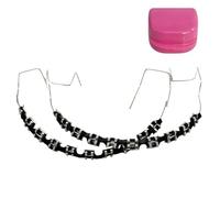 2Pcs Temporary Dental Fake Braces, Colorful Tooth Decoration With Hook With Metal Wires for Dental Students To Practice Tool