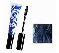 2PCS Temporary Hair Color Mascara - Blue Hair Dye for Girls, Easy-Rinse Safe Formula, No Bleach Needed, Compact Size for Cosplay, Parties, Festivals & Daily Styling (Blue)