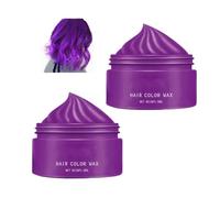 2pcs Temporary Hair Color Wax, One-time Temporary Modeling Colour Hair Dye Wax, Easy Washable Instant Hair Dye, Temporary Hair Color For Men, Women, Party Or Cosplay (Purple)