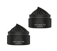 2pcs Temporary Hair Color Wax, One-time Temporary Modeling Colour Hair Dye Wax, Easy Washable Instant Hair Dye, Temporary Hair Color For Men, Women, Party Or Cosplay (Black)
