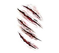 2pcs Temporary Tattoo Stickers, Realistic Surgical Wounds and Scars, Waterproof Fake Wound Stickers,(Brown)