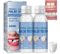2PCS Temporary Tooth Filling,Moldable False Teeth Temporary Filling Kit for Missing Tooth Replacement, Dental Repair Kit for Fake Teeth & Broken Teeth, Chipped Tooth Repair & Teeth Gap Filler
