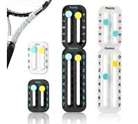 2PCS Tennis Score Keeper, Portable Self Adhesive Tennis Racket Scorekeeper, Lightweight Racquet Score Tracker for Points Games Sets, Easy to Read