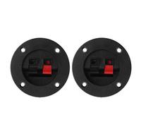 2PCS Terminals Round Cup Connector Parts For Express Spring Clip Double Binding Post Screw Wire Car Subwoofer Loudspeakers Amplifier Spring Jointing Clamp