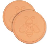 2PCS Terracotta Brown Sugar Saver, Brown Sugar Keeper Disc to Maintain Food Moisture During Storage, Multiple Uses for Food Storage Containers