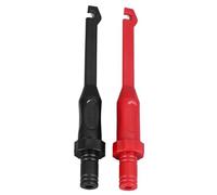 2Pcs Test Hook Clip Banana Plug 4mm Probe, Multimeter Accessories Black Red for Measurement Testing, Reliable PA Material with Plated Copper for Circuit Detection and Power