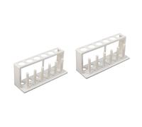 2pcs Test Tube Rack Anti-slip Base 6 Holes 6 for Drying Laboratory Tube Holder White School