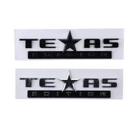 2PCS Texas Edition Emblem Badge 3D Letter Logo Car Badge Decals ABS 9.53X2.83inch Auto Door Fender Bumper Emblem Self-Adhesive Decals Replacement for Jeep