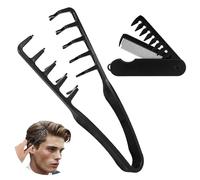 2Pcs Texture Comb for Men, Texturising Nowavibe Magic Combs, Hair Textured Mens Styling Comb, Boys Wave Texturing Volume Curling Quad Miracle Combs, Messy Volume/Volumising Wide Tooth for Men