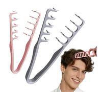 2Pcs Texture Comb, Volumizing Hair Styling Comb, Textured Styling Comb for Styling Bangs and Daily Use, Hair Texture Comb & Texturising Comb for Roots Lift & Bangs Styling, Curly Hair Salon Barber