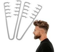 2Pcs Texture Comb,Wide Tooth Styling Combs Kit Roots Volume Tool Volumizing Wide-Tooth Hair Styling Comb Seamless Smooth Design Barber Detanglers Tools for Women Men Bangs Hairdressing (Gray)