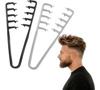 2Pcs Texture Comb,Wide Tooth Styling Combs Kit Roots Volume Tool Volumizing Wide-Tooth Hair Styling Comb Seamless Smooth Design Barber Detanglers Tools for Women Men Bangs Hairdressing (Black+Gray)