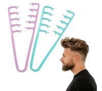 2Pcs Texture Comb,Wide Tooth Styling Combs Kit Roots Volume Tool Volumizing Wide-Tooth Hair Styling Comb Seamless Smooth Design Barber Detanglers Tools for Women Men Bangs Hairdressing (Pink+Blue)