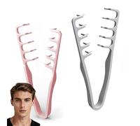 2PCS Texture Combs, Wide Tooth Comb, Texture Styling Comb, Hair Texture Comb, Magic Comb, Volumizing Comb, Texturising Comb for Curls, Volume Hair Styling Tool for Men & Women (Grey + Pink)