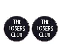 2PCS The Losers Club Funny Enamel Pins, Alloy Lapel Badge Set for Jacket Backpack Clothes, Ironic Metal Brooch Gift